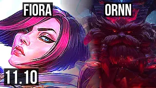 FIORA vs ORNN (TOP) | 8 solo kills, Legendary, 16/2/3, 700+ games | EUW Diamond | v11.10