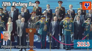 Russian National Anthem | With President 2001 to 2020 | From Victory Day Parade