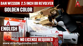 Gold Revolver  Dan Wesson 2.5 inch golden CO2 BB Revolver