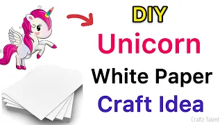 DIY Unicorn School Supplies / Unicorn Crafts / White Paper Crafts / Back To School Life Hacks / DIY