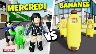 CACTUS ET MERCREDI CONTRE LES BANANES ! BROOKHAVEN RP - ROBLOX