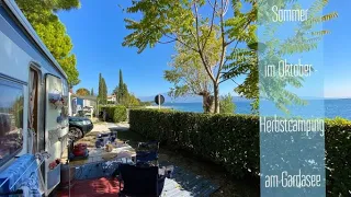 Sommer im Oktober - Mit dem Wohnwagen zum Herbstcamping am Gardasee/ Campingplatz La Gardiola