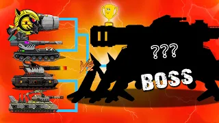 Mega tanks VS Mega Boss - Cartoon About Tanks - Ratte Waffentrager Leviathan #cartoonsabouttanks