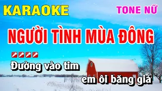 Karaoke Người Tình Mùa Đông Tone Nữ Nhạc Sống 2023 | Hoàng Luân