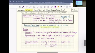 SOS 220: Lecture C2 (2023-02-02): Tipping Points and Critical Slowing Down