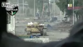 Syria - SAA T 72 tank in Qaboun 09/06/2013