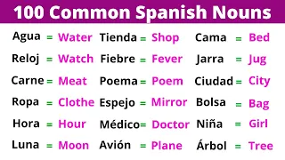 The 100 Most Common Spanish Nouns: Learn them now!