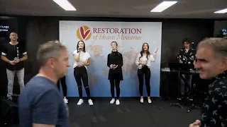 Restoration of Hearts Tuesday meeting.  Preacher Viktor Kernazhitskiy