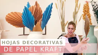 HOJAS DECORATIVAS de PAPEL KRAFT - Hacer FLORES de PAPEL para decorar con Decogarden