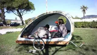 Foldavan lightweight folding bicycle caravan