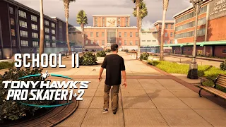 TONY HAWK'S PRO SKATER 1 + 2: School II - All Goals and Collectibles!