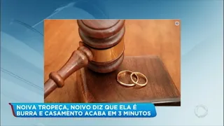 Noiva anula contrato de união 3 minutos após casamento