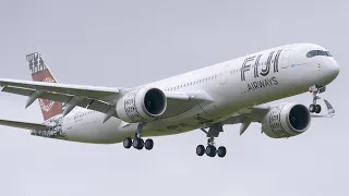 [4K] INAUGURAL Fiji Airways A350-900 Landing | Auckland Airport Plane Spotting
