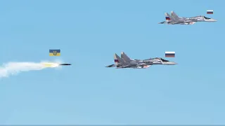 Scary moment! Ukrainian hypersonic missiles Killed two Russian MiG-29 fighter jets near Crimea.