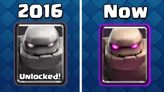 GOLEM in 2016 vs Now - Clash Royale