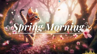 Relaxing Music ( Playlist ) - Relax / Study / Sleep, Cute  Cat 🐈, Cherry Blossom, Butterfly, Day-44