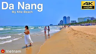 Da Nang Walking Tour｜Daytime Walk in My Khe Beach｜Vietnam🇻🇳｜4K HDR