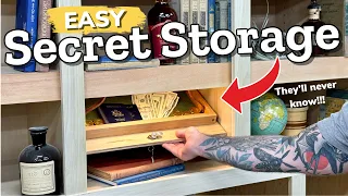 Making Hidden Storage Compartments || Next Level Cabinet Making