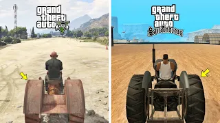 GTA 5 TRACTOR VS GTA SAN ANDREAS TRACTOR (WHICH IS BEST?) | GTA 5 VS GTA SAN ANDREAS