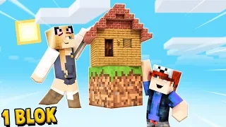 ZBUDOWALIŚMY DOM TYLKO NA JEDNYM BLOKU w Minecraft! | Vito i Bella