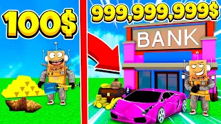 Построил САМЫЙ КРУТОЙ в Мире БАНК за 5 минут! ЗАРАБОТАЛ 999,999,999$ в ROBLOX