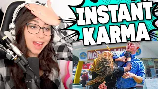 Karen Messes With The Wrong Guy.. (INSTANT KARMA) REACTION !!!
