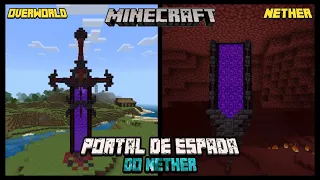 MINECRAFT!! Como construir um PORTAL de ESPADA do NETHER!! Tutorial!!