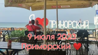 ПРИМОРСКИЙ !!!❤️  9 июля 2023!!! ПАСМУРНО, ДОЖДЬ!!!🌧️