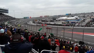 Texas Motor Speedway race start and crash view from stands, April 8th 2018