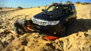 Off-road Subaru Forester 4wding Stockton Beach - Subaru & Maxtrax promo