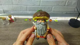 ВАТНАЯ ИГРУШКА ГРИБ СТАРИЧОК своими руками. MUSHROOM  CRAFT. DIY.