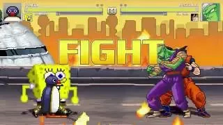 AN Mugen Request #695: Pingu & Spongebob VS Piccolo & Goku
