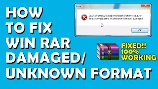 How to fix Win-RAR corrupt files | Unknown format or damaged | All About Tech