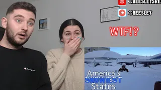 British Couple Reacts to The 10 SNOWIEST STATES in AMERICA