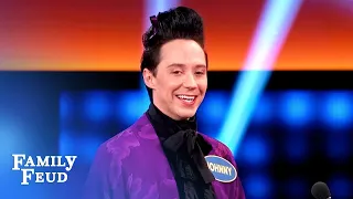 Tara Lipinski vs. Johnny Weir! Who will get the gold? | Celebrity Family Feud