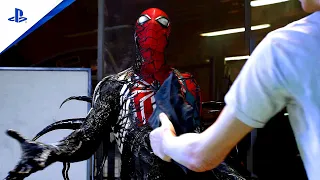 Marvel's Spider-Man 2 Peter's Lowenthal 19 Inches Symbiote Suit Exposes Lizard Full Battle