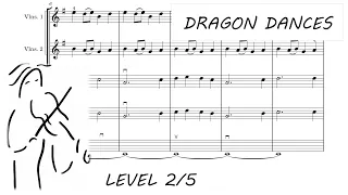 Dragon Dances. Music Score for Orchestra. Dragon Dances Orchestra. Play Along. Violin Sheet Music.