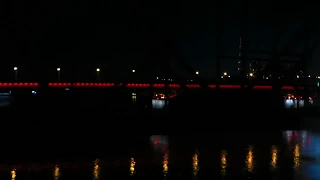 Вид из окна поезда - река Енисей вечером (г.Красноярск)