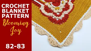 Blooming Joy Crochet Blanket Pattern Tutorial / Rounds 82-83