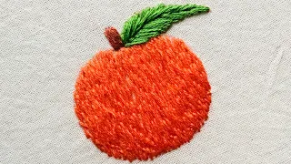 fruits embroidery for beginners- orange embroidery design- 295