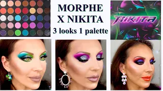 NIKITA PALETTE MORPHE, 3 LOOKS, REVIEW, TUTORIAL, SWATCHES