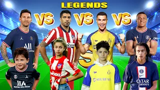Ethan & Kylian Mbappe vs Cristiano Ronaldo & Ronaldo Jr vs Delfina & Luis Suarez vs Mateo &  Messi