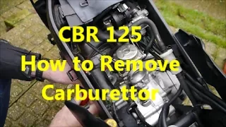 "Sparky's Workshop" Honda CBR125R Carburettor Removal HOW TO