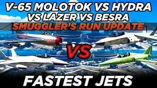 V-65 Molotok vs Hydra vs P-996 Lazer vs Besra "Fastest Jet" (GTA Online Smuggler’s Run Update)