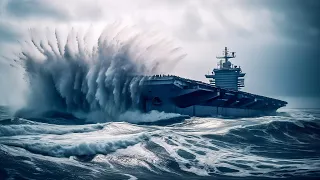 Why MONSTER WAVES Can't Sink US Navy's LARGEST Aircraft Carriers During ROUGH SEAS