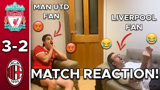 LIVERPOOL FAN GOES CRAZY REACTING TO LIVERPOOL 3-2 AC MILAN | LIVERPOOL VS AC MILAN MATCH REACTION