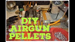 Air Rifle Pistol Pellets Slugs Part 1 Homemade Lead Casting DIY QUICK Demo How To #noebulletmolds