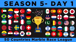 50 Marbles Race LEague | SEASON 5 DAY 1/10 | Algodoo