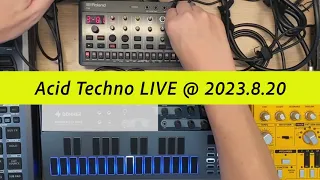 Acid Techno/Trance Machine LIVE(Jam) at 2023.8.20 Roland T-8 & Donner B1 [no-talking]