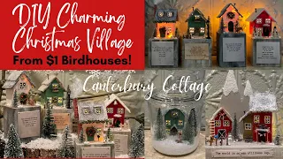 DIY Christmas Village Using $1 Birdhouses